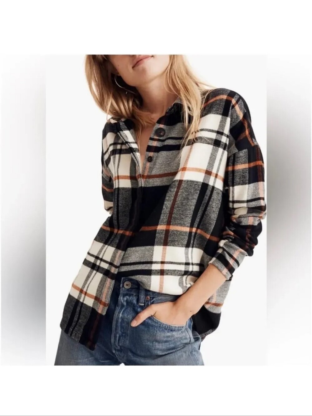 Madewell Plaid Cotton Button Down Shirt